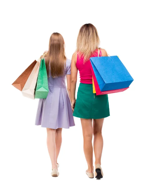 買い物袋を持つ 2 人の女性 — ストック写真