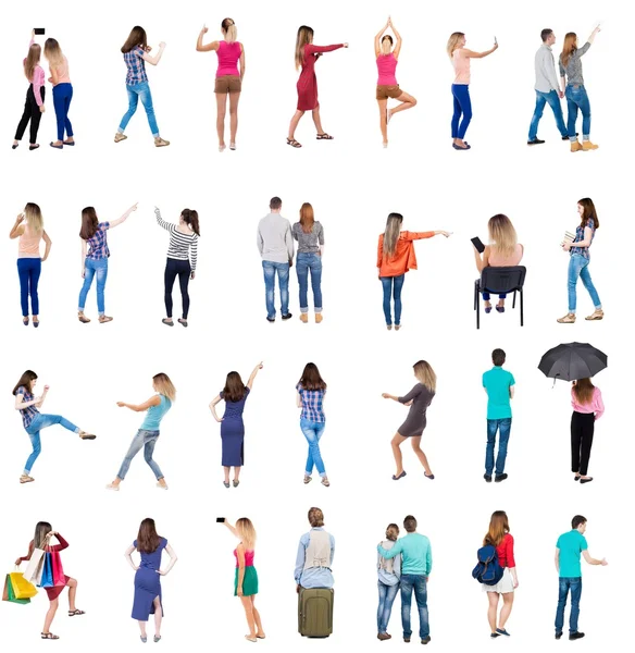 Collection " Back view people ". — Stockfoto