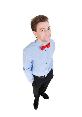 Papyon içinde gülümseyen iş adamı