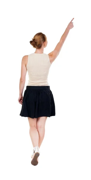 Walking  woman in dress — Stock Photo, Image