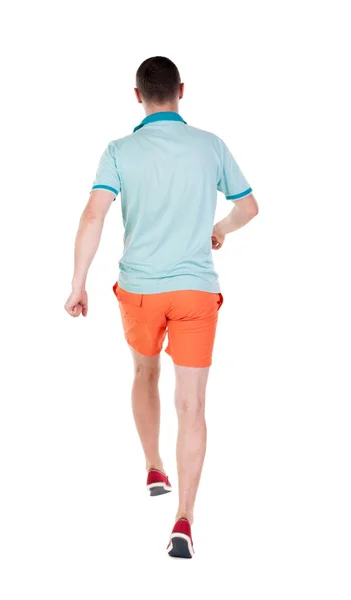 Back view of running man. — Stock Photo, Image