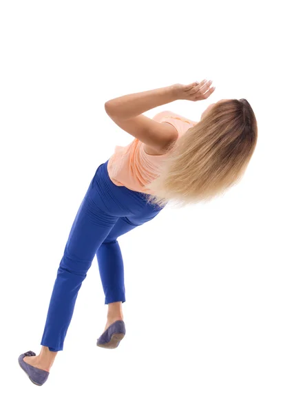 Equilibrio de mujer de negocios joven. —  Fotos de Stock