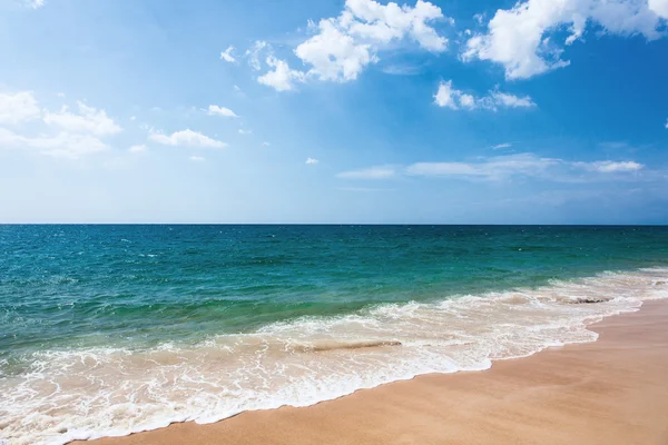 Tropische Meereslandschaft, Welle am Sandstrand — Stockfoto