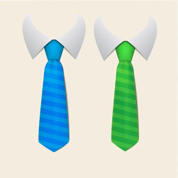 Two stripped tie — Stock Vector