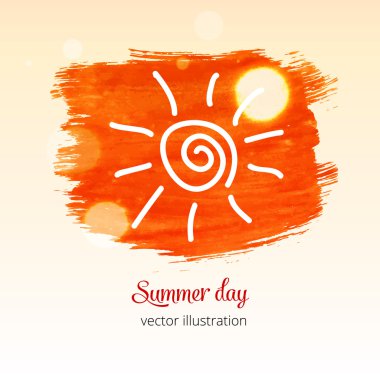 Orabge suluboya sıçrama yansıyacak güneş ile