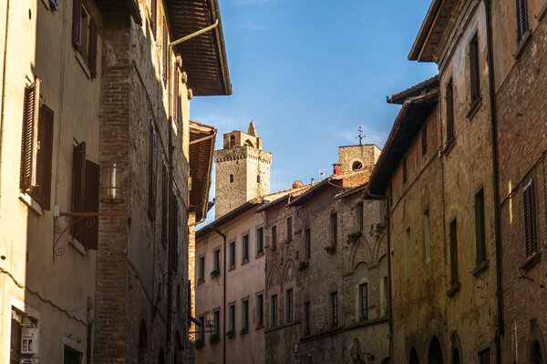 The beautiful village of San Gimignano on the famous Tuscany hills