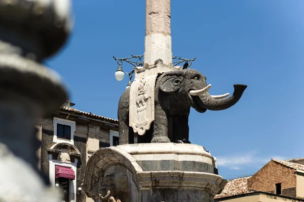 Die Elefantenstatue in Catania, Sizilien — Stockfoto