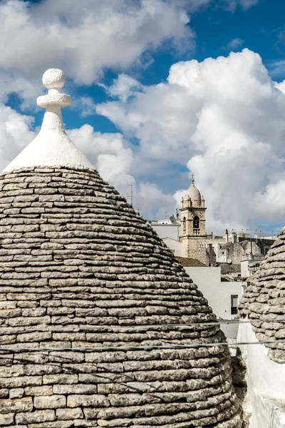 Akberobello, la ciudad de Trulli, casas de piedra — Foto de Stock