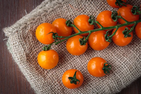 Tomates cereja de laranja frescos — Fotografia de Stock