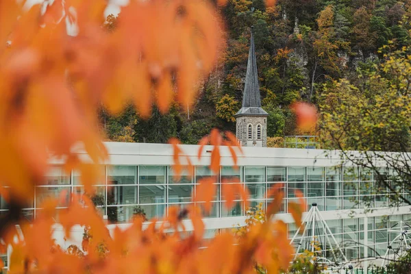 Όμορφα Χρώματα Του Φθινοπώρου Πάνω Από Την Πόλη Του Λουξεμβούργου — Φωτογραφία Αρχείου