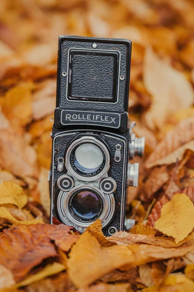 Die Wunderschöne Vintage Mittelformat Twin Lens Kamera Rolleiflex — Stockfoto