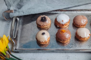 Lezzetli Fransız Choux Craquelin hamur işleri