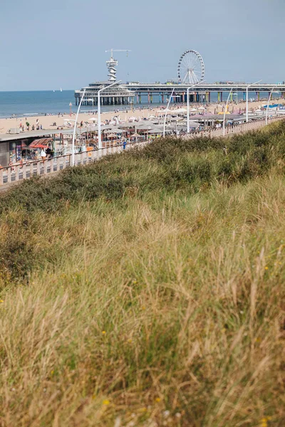 Plaża Scheveningen Holandii Północ Europy — Zdjęcie stockowe