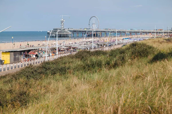 Strand Von Scheveningen Den Niederlanden Nordeuropa — Stockfoto