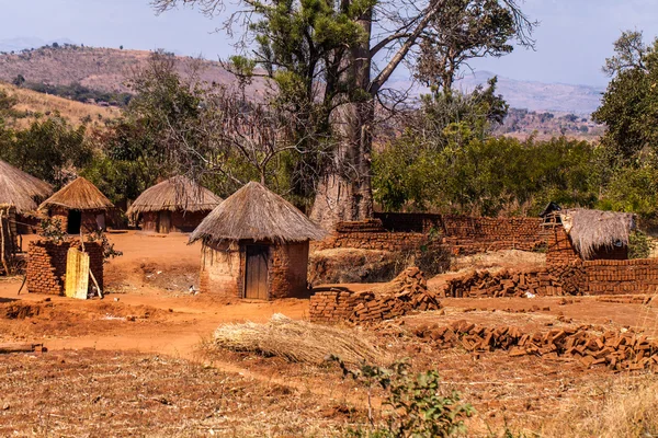 Afrikansk landsby – stockfoto