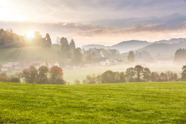 Beautiful and relaxing landscapes along the romantic road in Germany