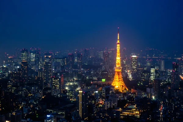 Tokyo gece cityscape — Stok fotoğraf