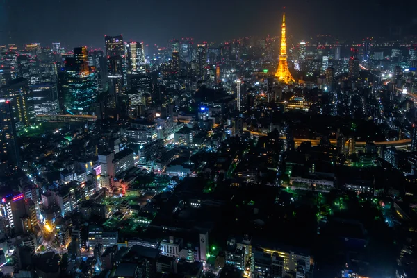 Tokyo gece cityscape — Stok fotoğraf