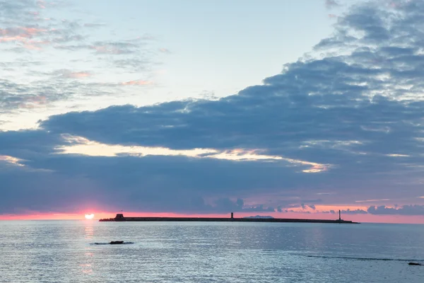 Puesta de sol en Livorno — Foto de Stock