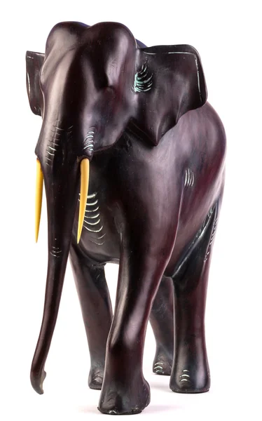 Wooden elephant figurine — Zdjęcie stockowe