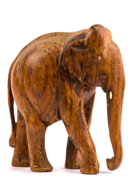 Estatueta elefante de madeira — Fotografia de Stock