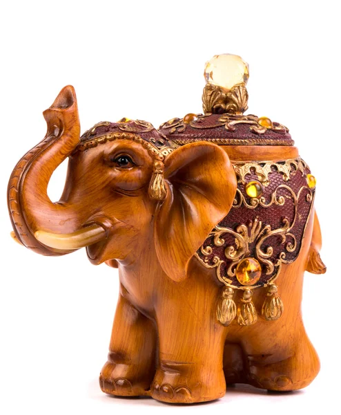 Wooden elephant figurine — Stock Photo, Image