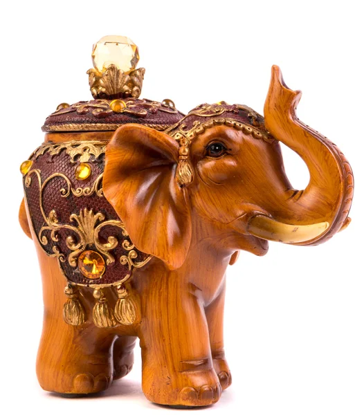 Wooden elephant figurine — Stock Photo, Image