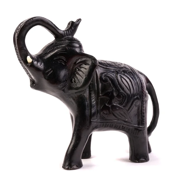 Wooden elephant figurine — Zdjęcie stockowe