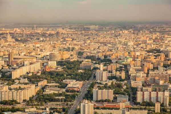 Birdseye weergave van Moskou — Stockfoto