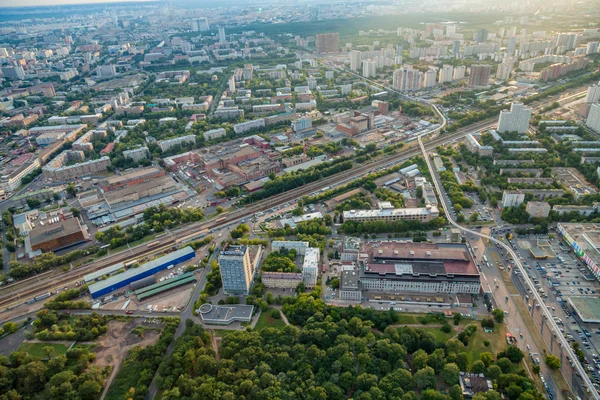 Birdseye weergave van Moskou — Stockfoto