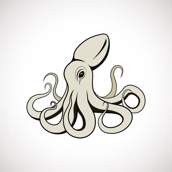 Vector octopus, tattoo — Stock Vector
