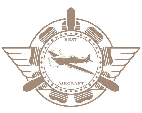 Bestes Flugzeug. Stempel — Stockvektor