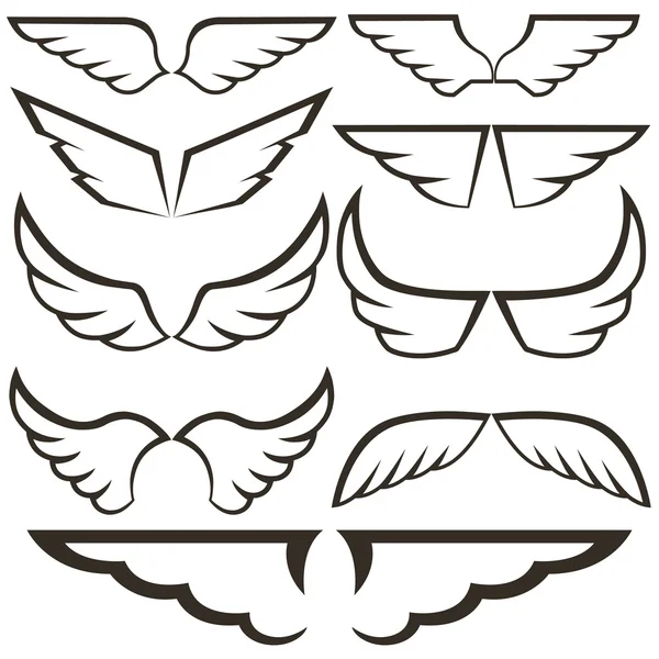 Alas. Set de vectores — Vector de stock