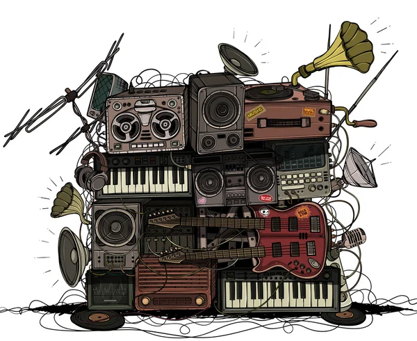 Büyük evrensel Müzik Merkezi. Renkli