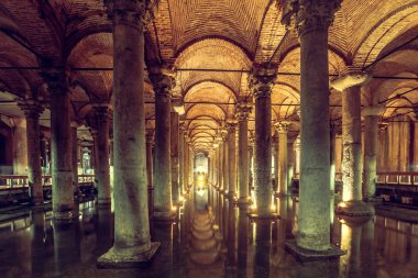 Basilica Cistern in Istanbul clipart