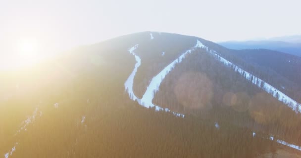 日没時の山の風景 — ストック動画