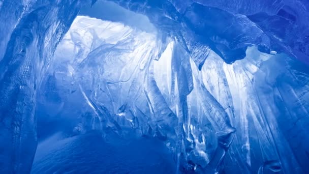Kék jég-barlang — Stock videók