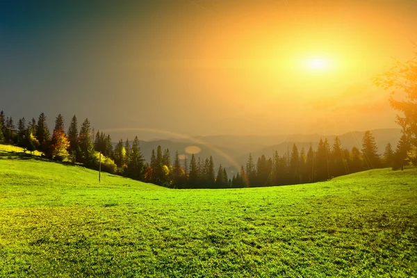 Fantastische sonnige Hügel. — Stockfoto