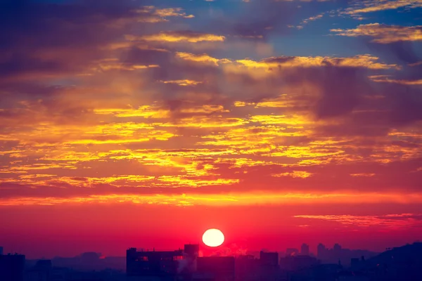 Pôr do sol laranja — Fotografia de Stock