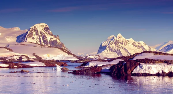 Beautiful snow-capped mountains Stock Photo