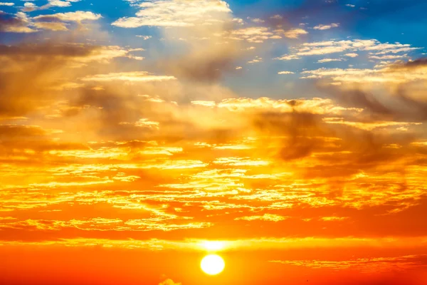 Oranje zonsondergang — Stockfoto