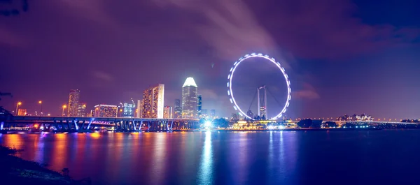 Σιγκαπούρη τη νύχτα — Φωτογραφία Αρχείου