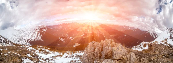 Panoramik kış manzarası — Stok fotoğraf