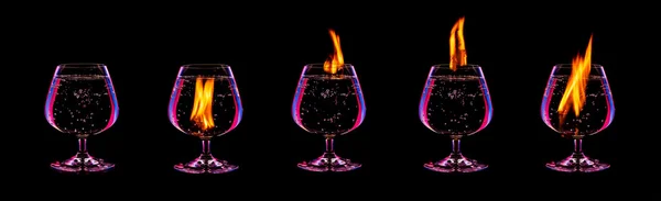 Colecție cocktail foc — Fotografie, imagine de stoc