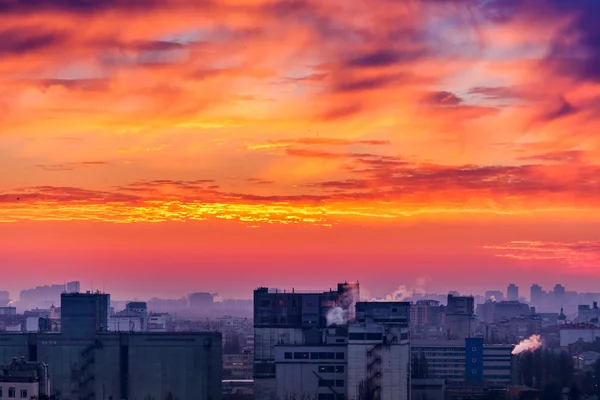 Orangefarbener Sonnenuntergang — Stockfoto