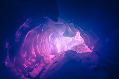Violet Ice cave in Antarctica clipart