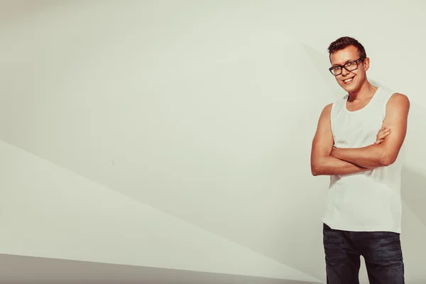 Portrait of smiley cute man — Stock Photo, Image