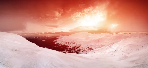 Panoramatické Zimní krajina — Stock fotografie