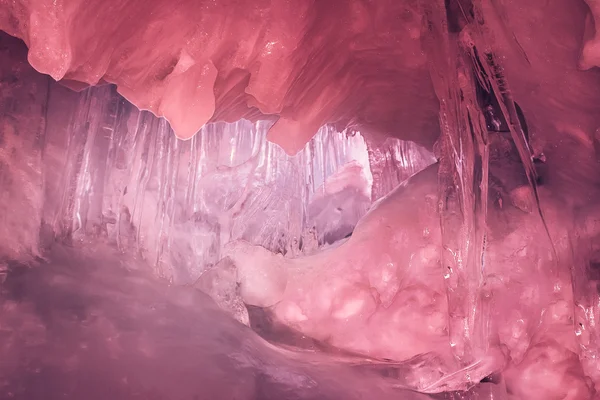 Grotte de glace rose en Antarctique — Photo