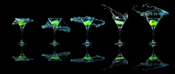 Kolekcja szkła Martini — Zdjęcie stockowe